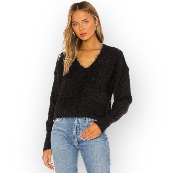 Free People Sweaters - Free People Icing Fuzzy V-Neck Sweater